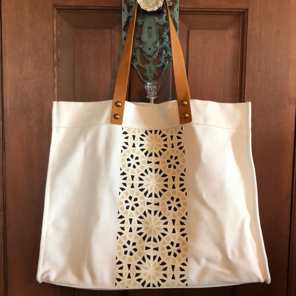 J. Crew canvas tote bag